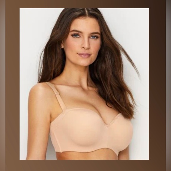 Bali Smoothing Bra w Hidden Underwire, No-Slip Gripper & Strapless Option - 44D - Picture 6 of 8